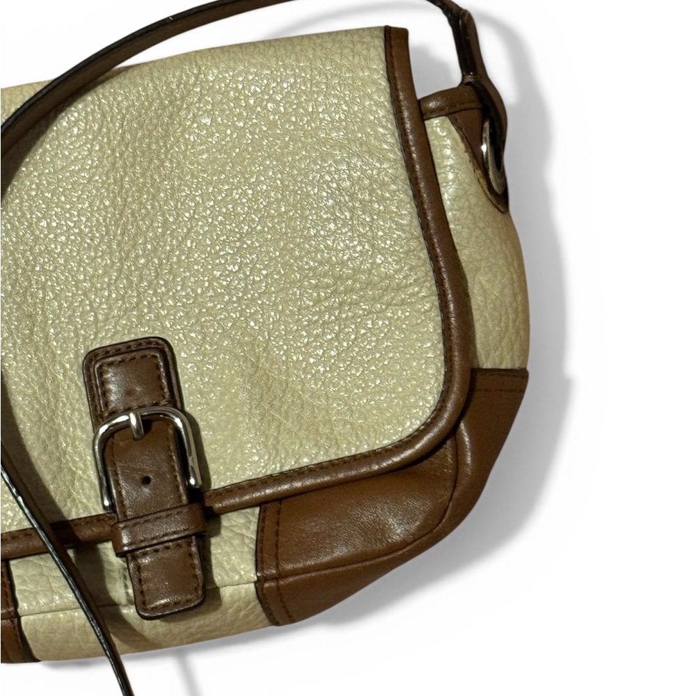 Coach Hadley Leather D1494-F31664 Crossbody Handbag Colorblock Ivory & Brown - Picture 6 of 10